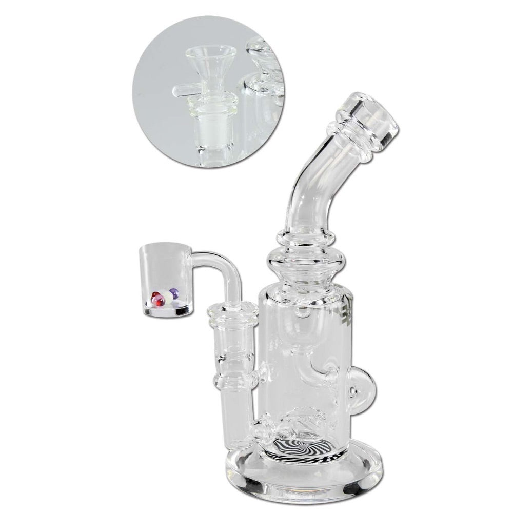 BLAZE Recycler Hybrid Dab Rig with Drum Percolator | Clear