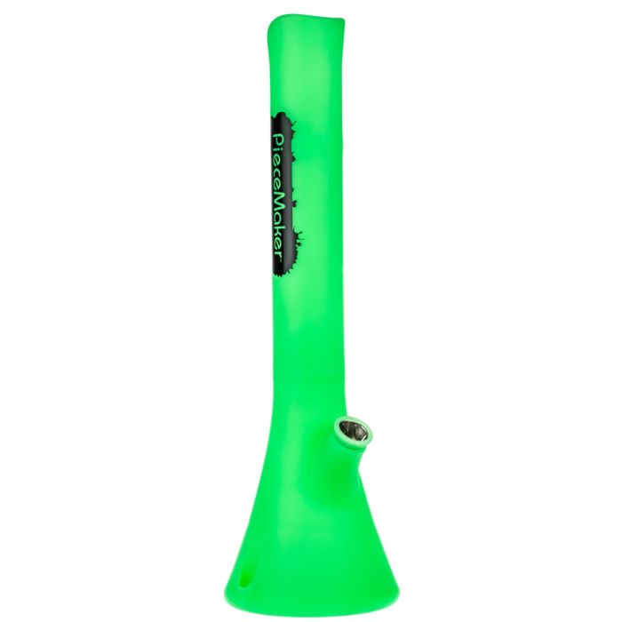 PieceMaker Kahuna Beaker Base Silicone Bong | Green