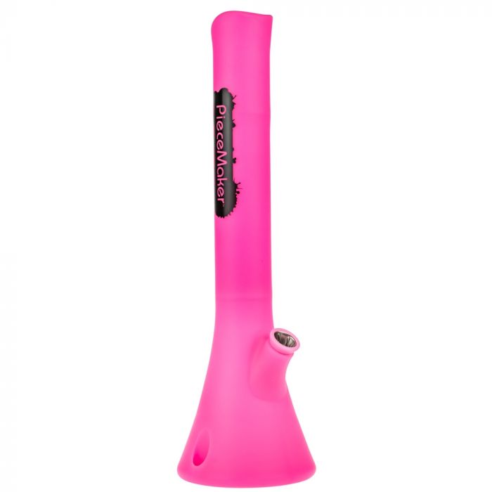 PieceMaker Kahuna Beaker Base Silicone Bong | Pink