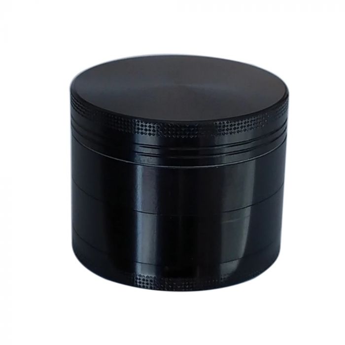 Aluminum Herb Grinder with Pollen Screen and Magnetic Lid | 31mm | Black