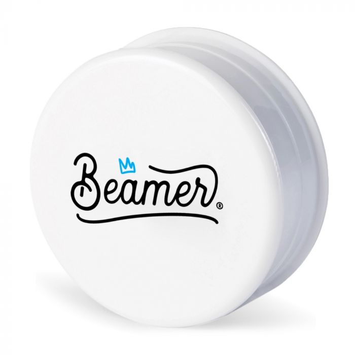 Beamer 63mm Crown Logo Design Virgin Acrylic Grinder | White