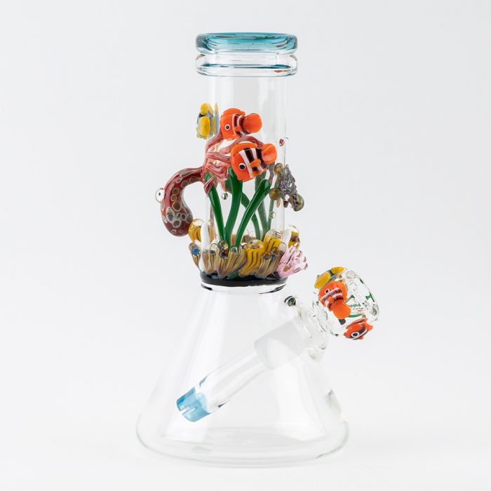Empire Glassworks Baby Beaker Bong | Under The Sea | side view 2