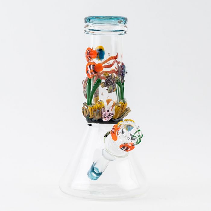 Empire Glassworks Baby Beaker Bong | Under The Sea | side view 3