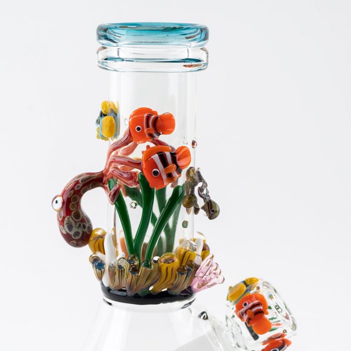 Empire Glassworks Baby Beaker Bong | Under The Sea | stem