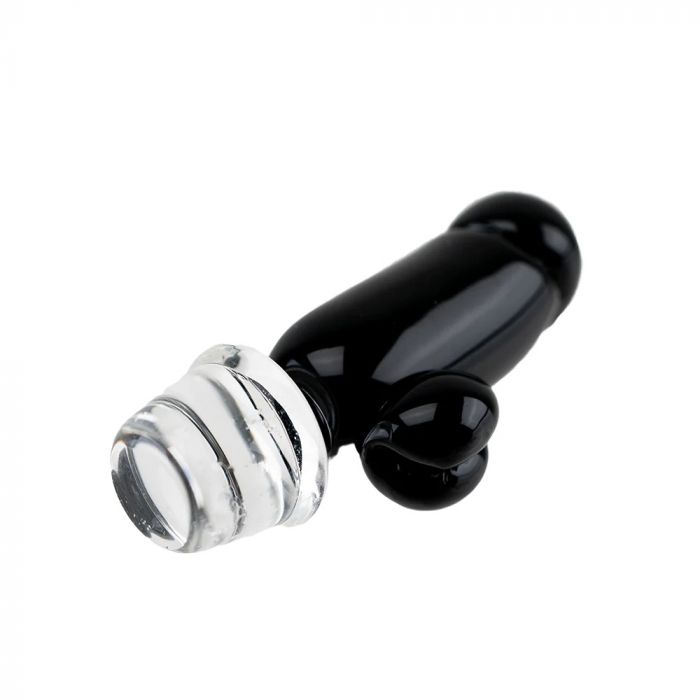 Empire Glassworks Black Phallus Puffco Peak Pro Carb Cap | side view