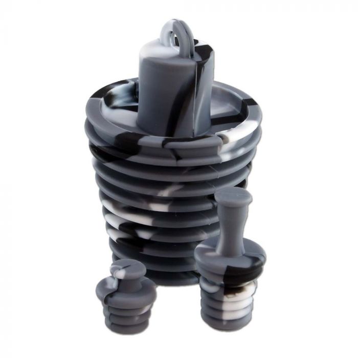 Black Leaf Hanuman Straight Ice Bong with 10-Arm Tree Perc | Box Set - Plug Set 