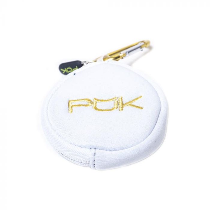 PUK Pod Neoprene Case | White/Gold Lettering