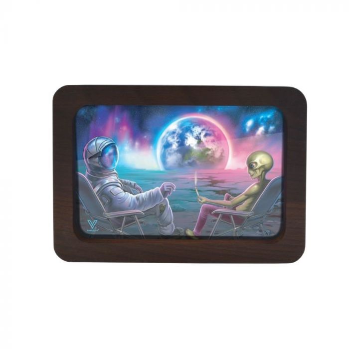 V Syndicate 3D High Def Wood Rolling Tray | Medium | Blunt Orbit main product photo