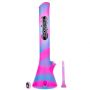 PieceMaker Kahuna Beaker Base Silicone Bong | Pink/Blue - Complete Set 
