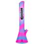 PieceMaker Kahuna Beaker Base Silicone Bong | Pink/Blue - Side View 3