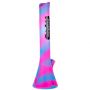 PieceMaker Kahuna Beaker Base Silicone Bong | Pink/Blue - Side View 2