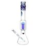 Heisenberg Beaker Bubble 12-Arm Tree Perc Bong | Blue | side view