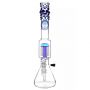 Heisenberg Beaker Bubble 12-Arm Tree Perc Bong | Blue | front view