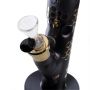 Blaze Glass Straight Ice Bong | Metallic Gold and Matt Anthracite | Stem and Herb Bowl 