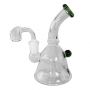 Black Leaf Bell Dab Rig with Hole Diffuser | Green