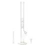 G-Spot Glass Cylinder Double Percolator Bong with Gold Logo | 60cm - Diffuser Downstem and Herb Bowl Included 