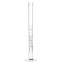G-Spot Glass Cylinder Double Percolator Bong with Gold Logo | 60cm - Front View 