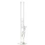 G-Spot Glass Cylinder Double Percolator Bong with Gold Logo | 60cm - Side View 1