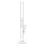 G-Spot Glass Cylinder Double Percolator Bong with Gold Logo | 60cm - Side View 3