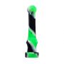 Silicone hand Pipe with Glass Bowl | Random Color | 4.5 Inch | Black/Green
