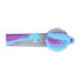 Silicone Spoon Pipe with Glass Bowl and Silicone Lid | Grey/Blue/Purple - Lid On