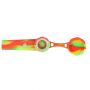 Silicone Spoon Pipe with Glass Bowl and Silicone Lid | Orange/Yellow/Green - Lid Off