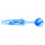 Silicone Spoon Pipe with Glass Bowl and Silicone Lid | Blue/White - Lid Off