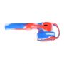 Silicone Spoon Pipe with Glass Bowl and Silicone Lid | Red/White/Blue - Side View 